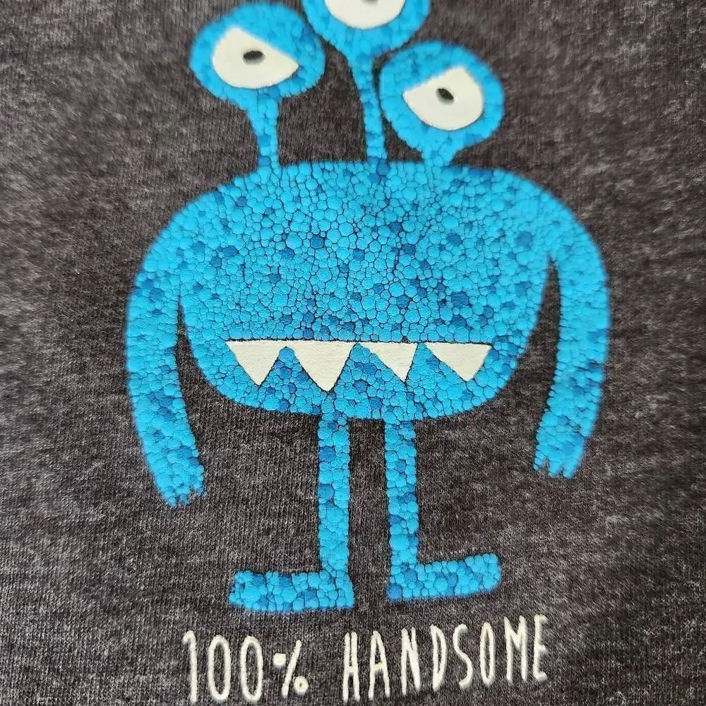 Okie dokie 3 month 100% handsome bodysuit monster baby boy short sleeve